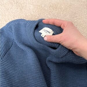 Blue 100% Merino WoolKnit Sweater by Octobre